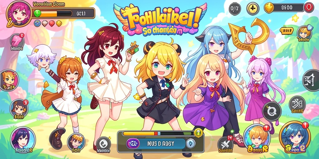 Gambar menampilkan karakter utama QTGAME dalam aksi.