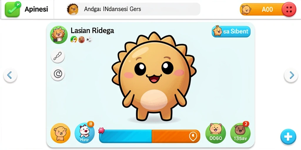 Tampilan antarmuka game yang menarik dan mudah dinavigasi.
